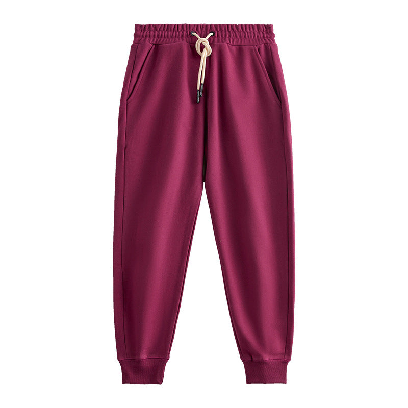 Everlane NBOStudio 470G cotton plus velvet thickened solid color men and women couple sweatpants